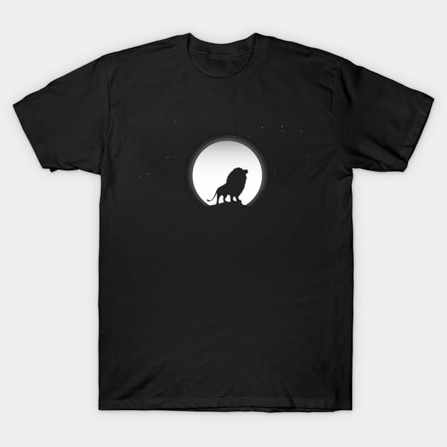 Moonlight Lion T-Shirt by Abili-Tees